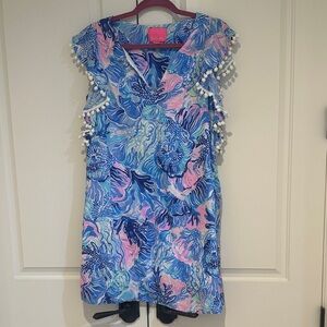 Lilly Pulitzer Dress with Pom-Pom Details